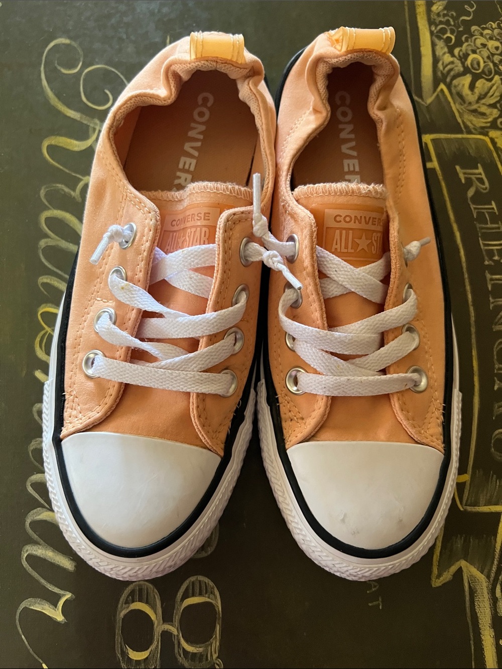 Converse  Peach Slip-On Low Top Sneakers